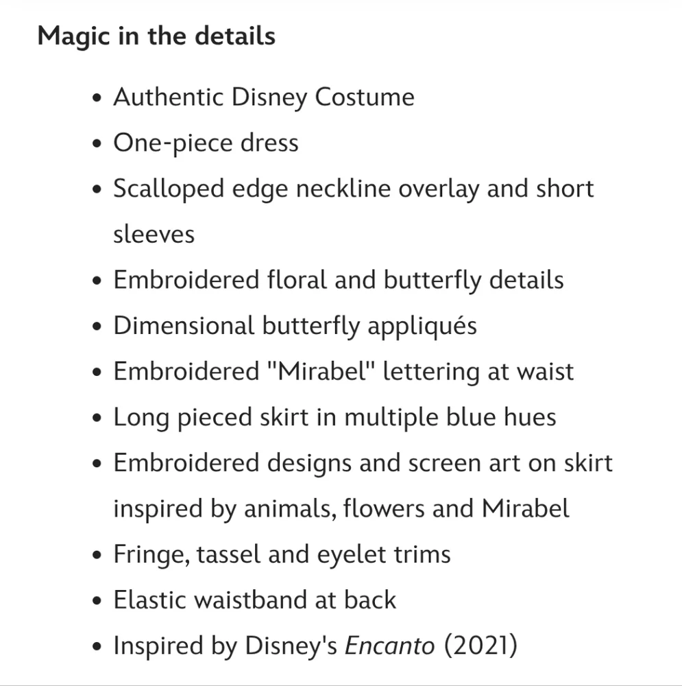 AUTHENTIC DISNEY ENCANTO MIRABEL GIRLS COSTUME AND ACCESSORIES BUNDLE - Picture 10 of 12